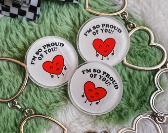 Mental health valentine pins | wholesome | therapy | positive | motivational | Tote bag Pins