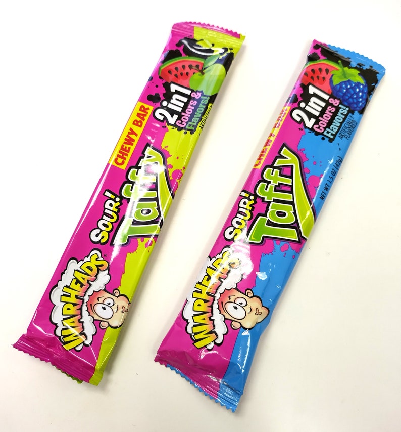 Tiktok Viral Candy Warheads Sour Taffy 2 Fruity Flavors 1 Etsy