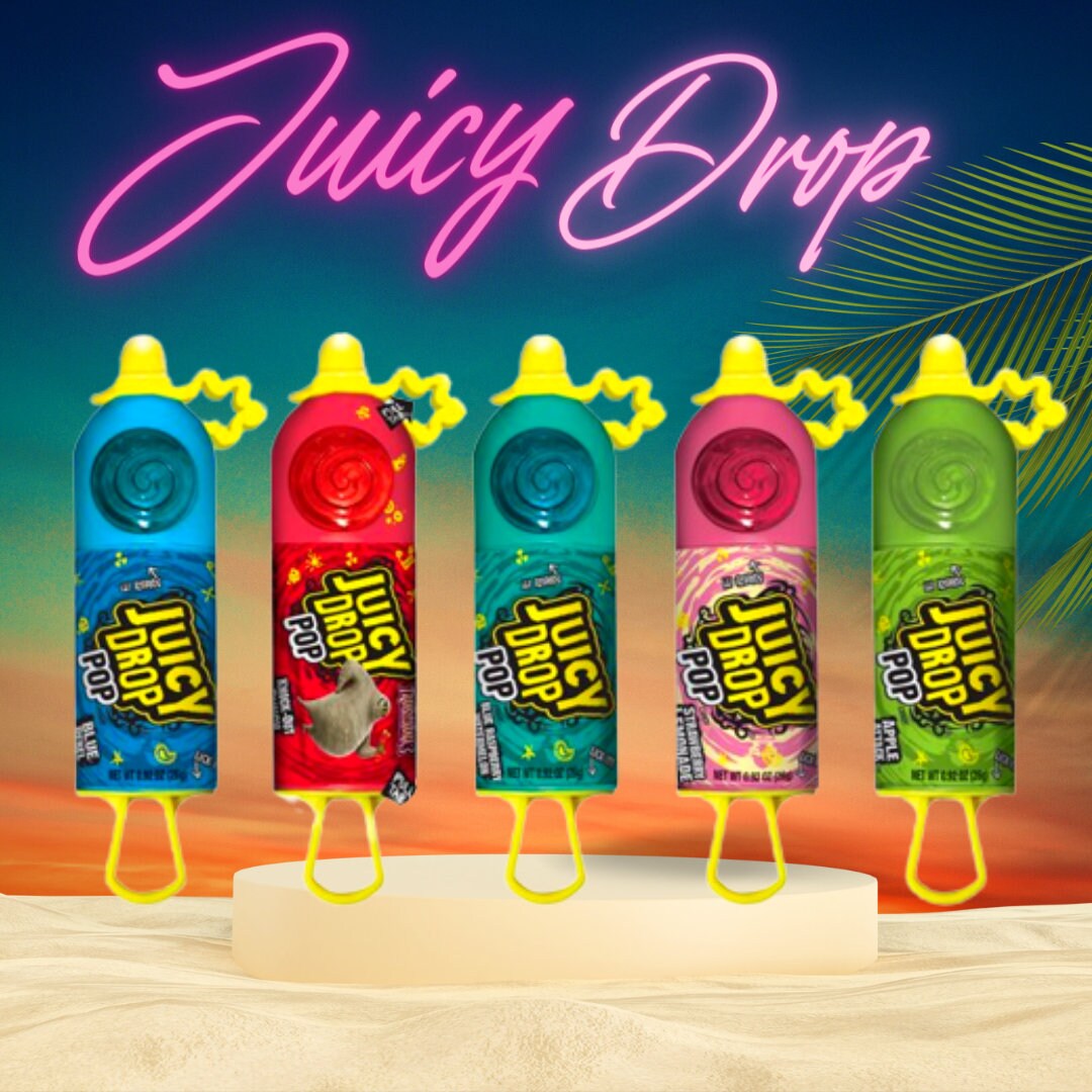 Juicy Drop Sweet & Sour Summer Lollipop 1 Juicy Drop Sour Gel Etsy