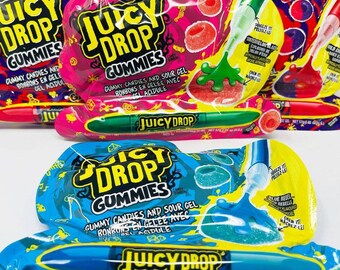 Juicy Drop Gummies Sour Gel, 1 Juicy Drop Gummies & Sour Gel , SOLD OUT Everywhere!!! 4 Flavors, Tiktok Juicy Drop Gummy Gel