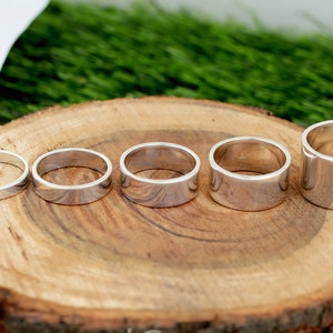 Sterling Silver Comfort Fit Band Ring - Wedding, Thumb, All Widths image 3