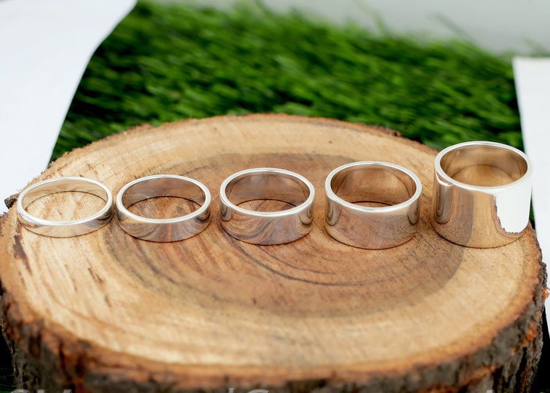 Sterling Silver Comfort Fit Band Ring - Wedding, Thumb, All Widths image 3