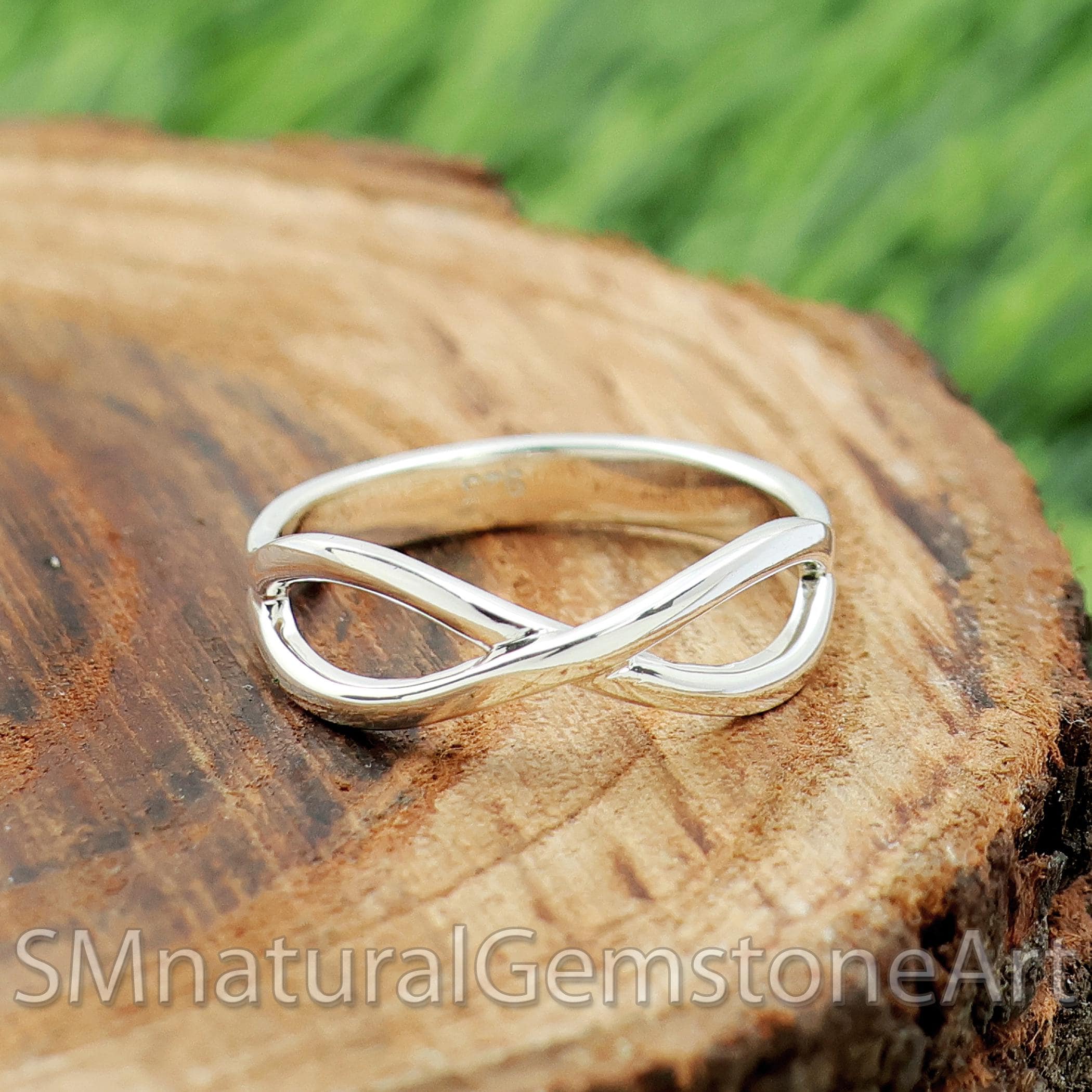 Sterling Silver Infinity Ring: Minimalist Promise Ring - Etsy