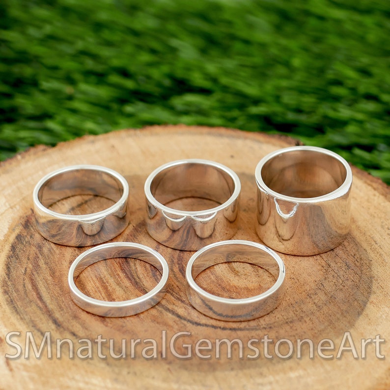 Sterling Silver Comfort Fit Band Ring - Wedding, Thumb, All Widths image 4