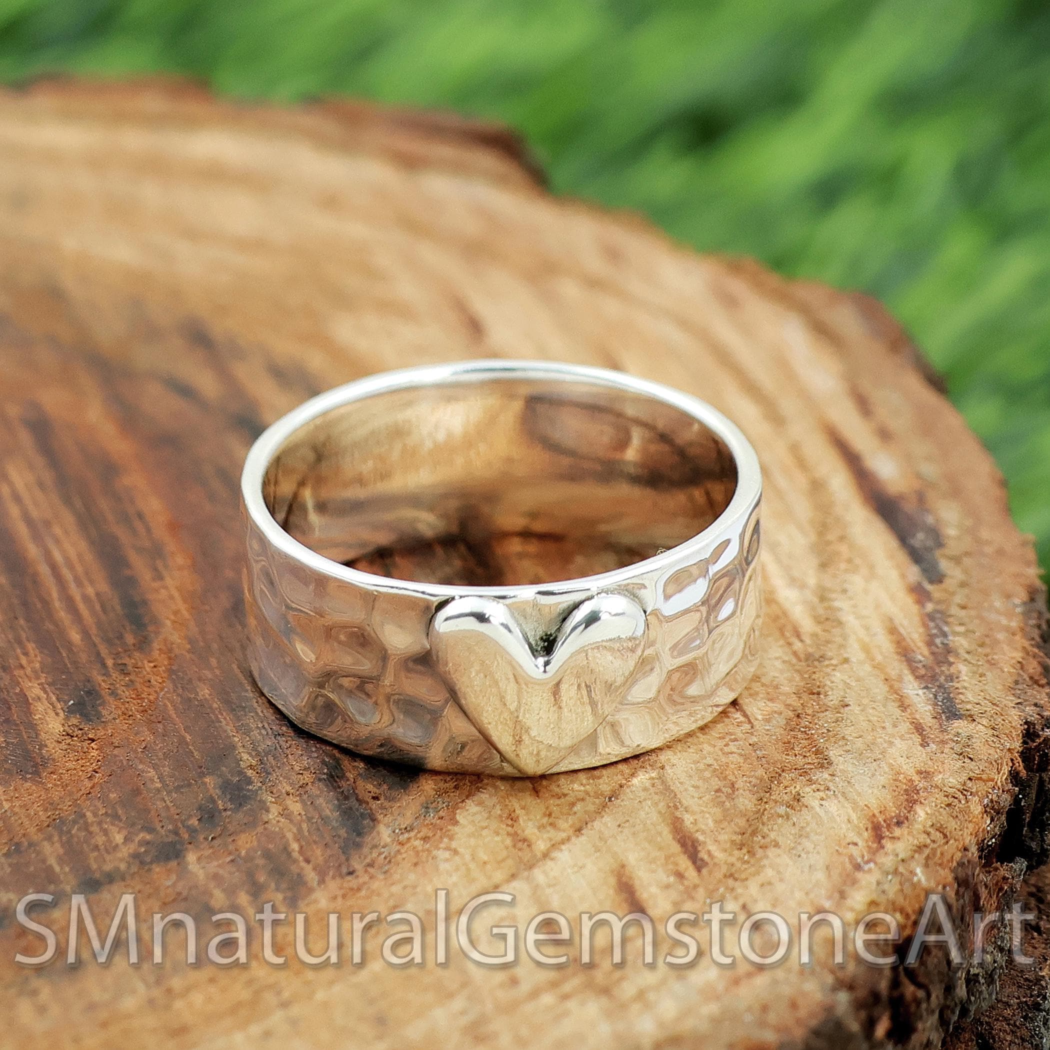 Sterling Silver Heart Ring Band - Etsy Canada