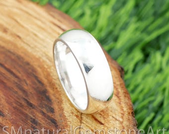 PLAIN BAND THUMB RINGS 6mm Wide - 925 STERLING SILVER IN SIZES T,U,V,W,X,Y - Foto 10