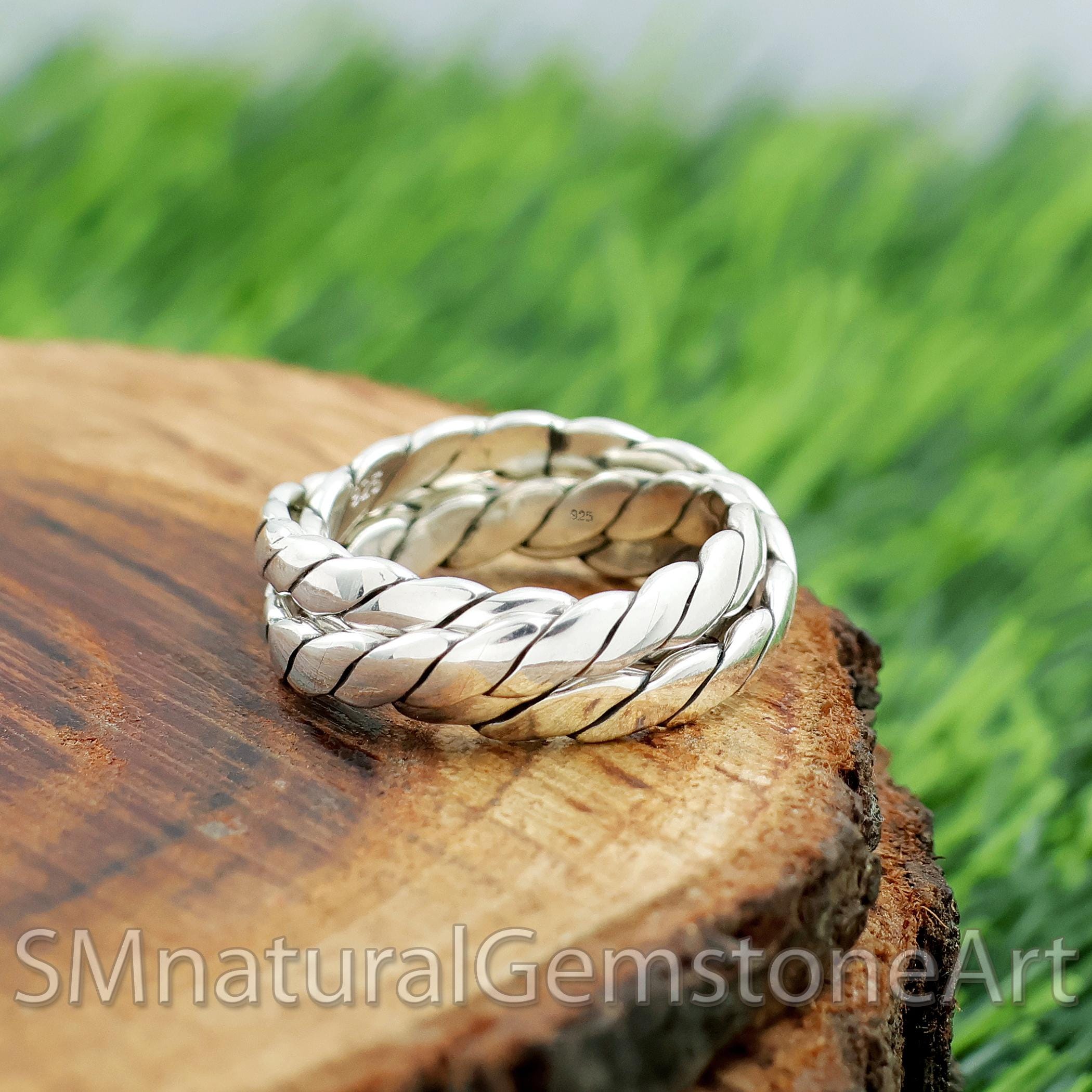 4mm Handmade Triple Band Rolling Ring: 925 Sterling Silver