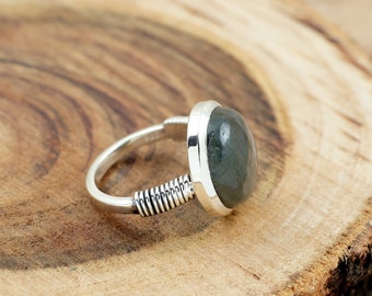 Anello In Argento Con Labradorite Anello In Argento Sterling 925
