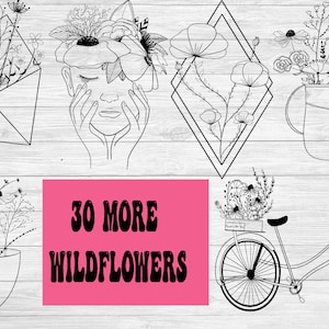 30 MORE Wildflowers SVG Bundle, Big Bundle SVG file for Cricut, Wildflower svg - Popular bundle - Digital Download