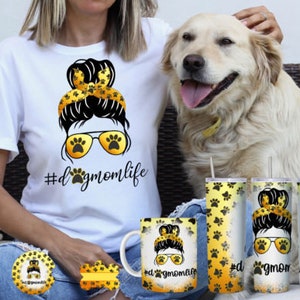 Dog mom png Bundle Fur Mama Sublimation Designs pawsitive Pet dog Lover Paw Print tee shirt Vintage Rainbow Leopard paws digital Download