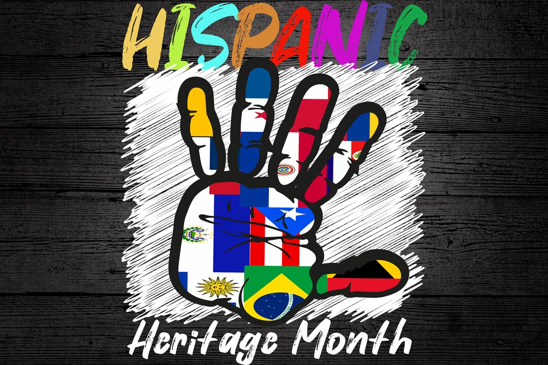Hispanic Heritage Flags Png Sublimation Designlatino Etsy