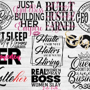 Unternehmer Svg Bundle, Motivierende Svg Bundle, Lustige Zitate, Inspirierende Svg, Boss Babe Svg, Small Business, Boss Mom Svg