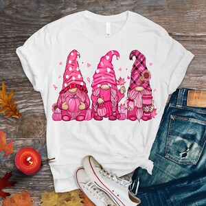 In October We Wear Pink Gnomes Png Pink Gnomes Png Gnomes - Etsy