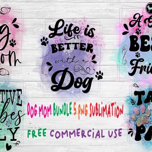 Dog mom png Bundle Fur Mama Sublimation Designs pawsitive Pet dog Lover Paw Print tee shirt Vintage Rainbow Leopard paws digital Download
