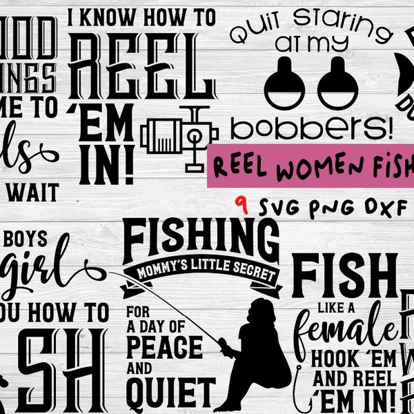 Reel Women Fish, Girls Who Fish, Fisherwoman SVG, Fisherwoman PNG, Gift for Girls Who Fish, Gift for Fisherwoman, Fishing Girls Gift,DIGITAL