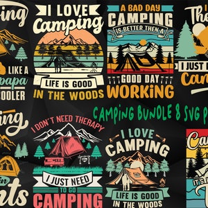 Paquete PNG de camping, Cita de camping PNG, Camping diciendo SVG, Camping divertido png, Cita de Camplife, Camp Life Eps, Fogata svg, Camping PNg