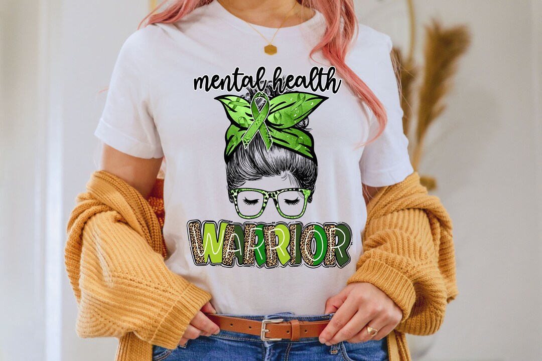Mental Health Warrior PNG, Green Ribbon, Mental Health Awareness ...