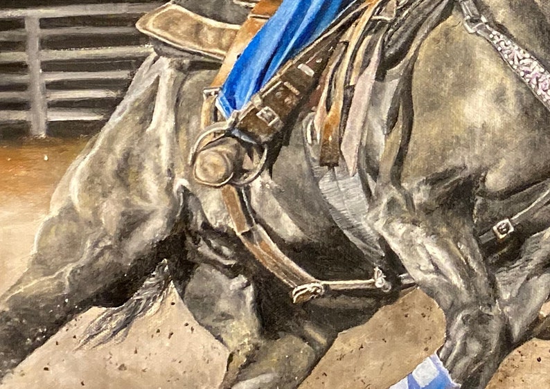 Barrel Racer, Realistic Art, Oil Painting - Etsy
