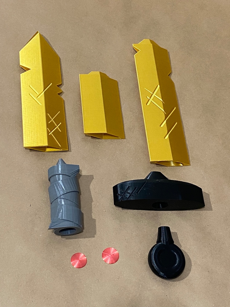 Silk Gold Pieces- Assembly with glue required.