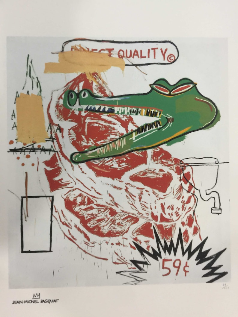 Jean-Michel Basquiat Lithograph 50 x 70 cm rupert Jasen Smith edition with certificate Jean-Michel Basquiat Lithograph 50 x 70 cm rupert Jasen Smith edition with certificate