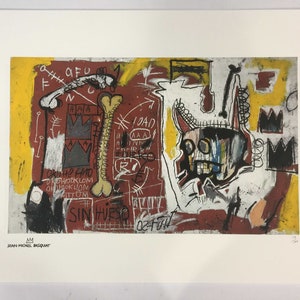 Jean-Michel Basquiat Lithograph 50 x 70 cm rupert Jasen Smith edition with certificate Jean-Michel Basquiat Lithograph 50 x 70 cm rupert Jasen Smith edition with certificate