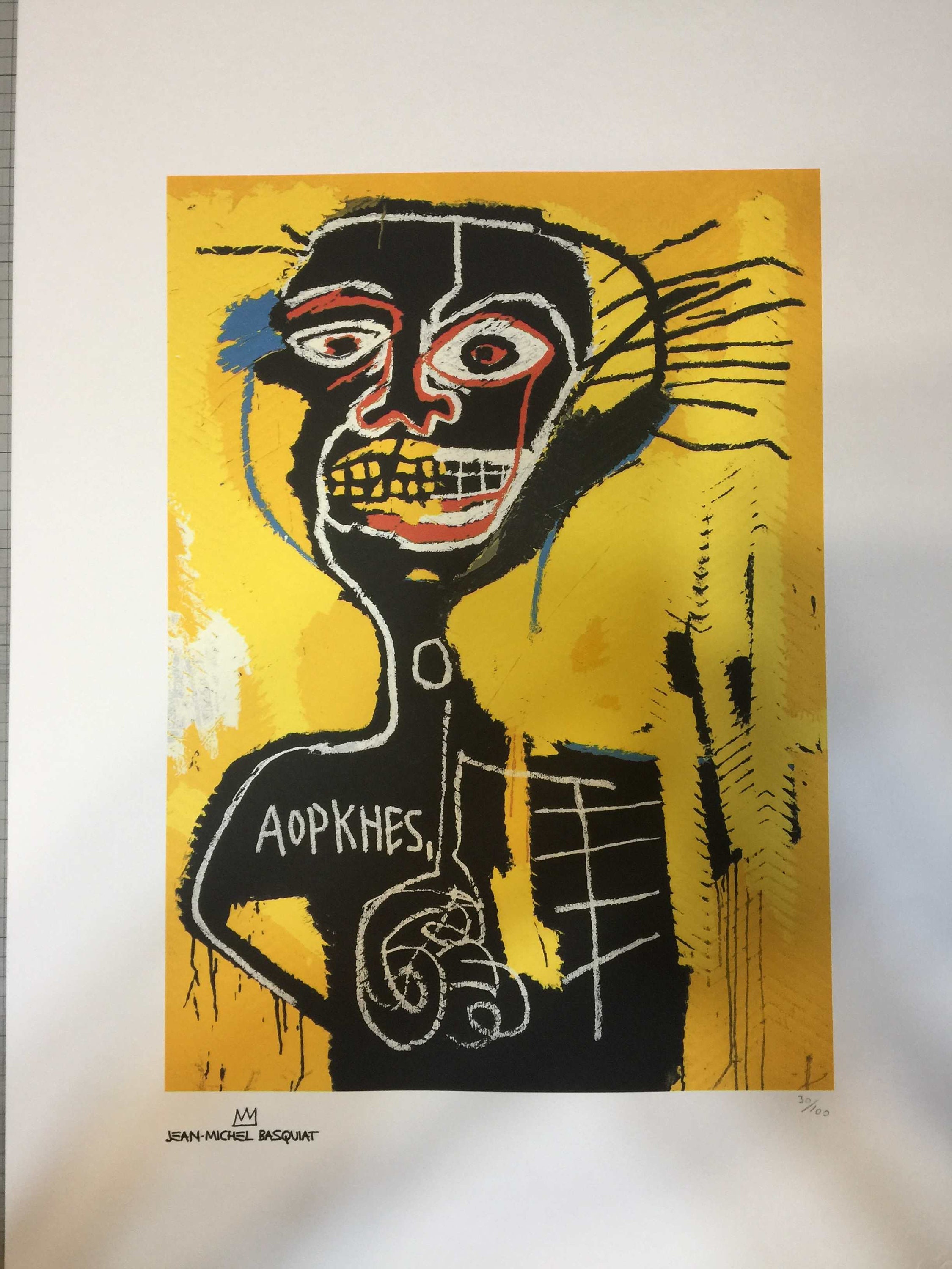 Jean-Michel Basquiat Lithograph 50 x 70 cm rupert Jasen Smith edition with certificate Jean-Michel Basquiat Lithograph 50 x 70 cm rupert Jasen Smith edition with certificate