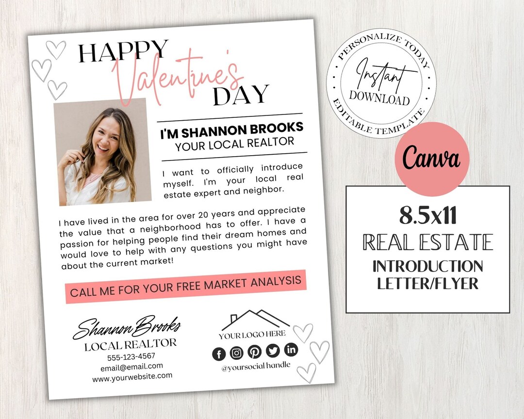 Real Estate February Prospecting Letter , Real Estate Valentines Day