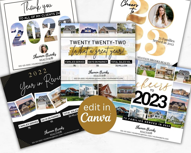 Real Estate Year in Review Posts, Real Estate New Year Social Media