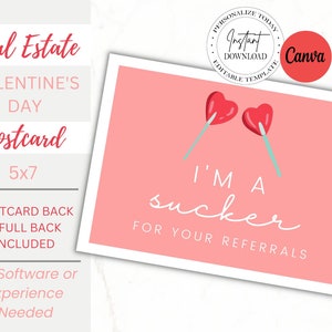 Valentinstag Postkarte, Realtor Valentine Marketing, Februar-Immobilienkarten, Valentine Mailer für Makler, printable