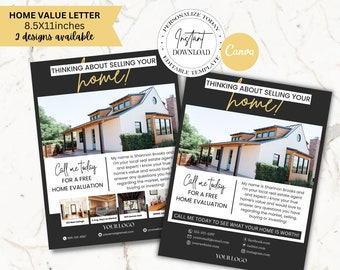 Real Estate Farming Letter, Real Estate Marketing, Home Value Mailer, Home Seller Flyer, Home Buyer Mailer, Realtor Mailer Template, Canva