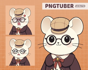 Cartoon Mouse PNGTuber Avatar: Animated Streamer Avatar (Veadotube Ready)