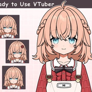 Cute Girl VTuber Model - Half body rig - Premade Live2D Avatar - Ready to Use on Vtube Studio - Perfect for Streamers and Content Creators