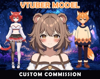 Custom VTuber Model Commission - Unique Avatar for Streamers and Content Creators - Full body rig Live2d Model