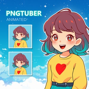 Cute Girl PNGTuber | Animated Giftuber | Premade PNG Tuber avatar model for streaming |  Veadotube File