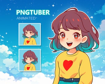 Cute Girl PNGTuber | Animated Giftuber | Premade PNG Tuber avatar model for streaming |  Veadotube File