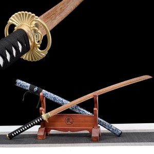 Drewniany japoński nóż katana z palisandru, ręcznie robione miecze samurajskie, nóż treningowy
