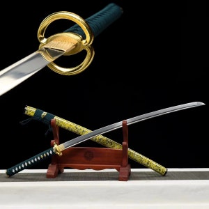 All Tang Japanese katana hand forged katana 1060 steel samurai swords katanas