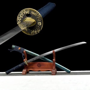 Hand-forged Japanese Samurai sword  All Tang katana Swords
