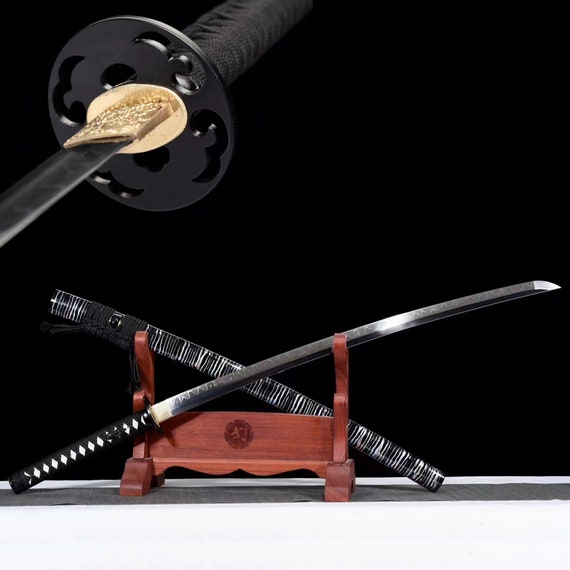 手鍛造の日本刀ダマスカス鋼粘土焼き入れ全唐刀 - Etsy 日本