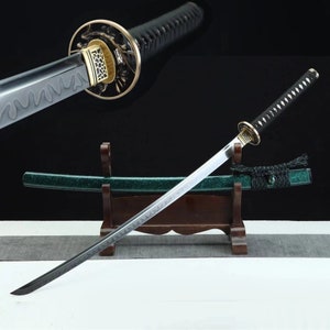 The real Japanese katanas 1095 Steel Clay Tempered Samurai Swords All Tang katana sword
