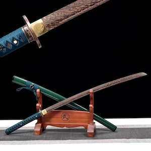 Hand-forged Japanese samurai anime wooden knife katana  Rosewood Samurai Sword