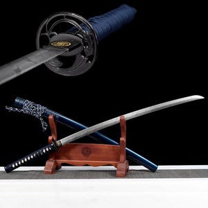 Handmade Japanese katana All-Tang Samurai Sword Damascus Steel katana swords