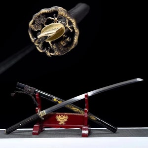 Real Katanas T10 steel clay tempering blade Razor&#39;s Edge Japanese Sword Handmade Full Tang Samurai Sword
