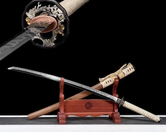 New Hand-forged katana sword 1095 steel  Clay-Tempered Hand sharpened blade Japanese Samurai Sword