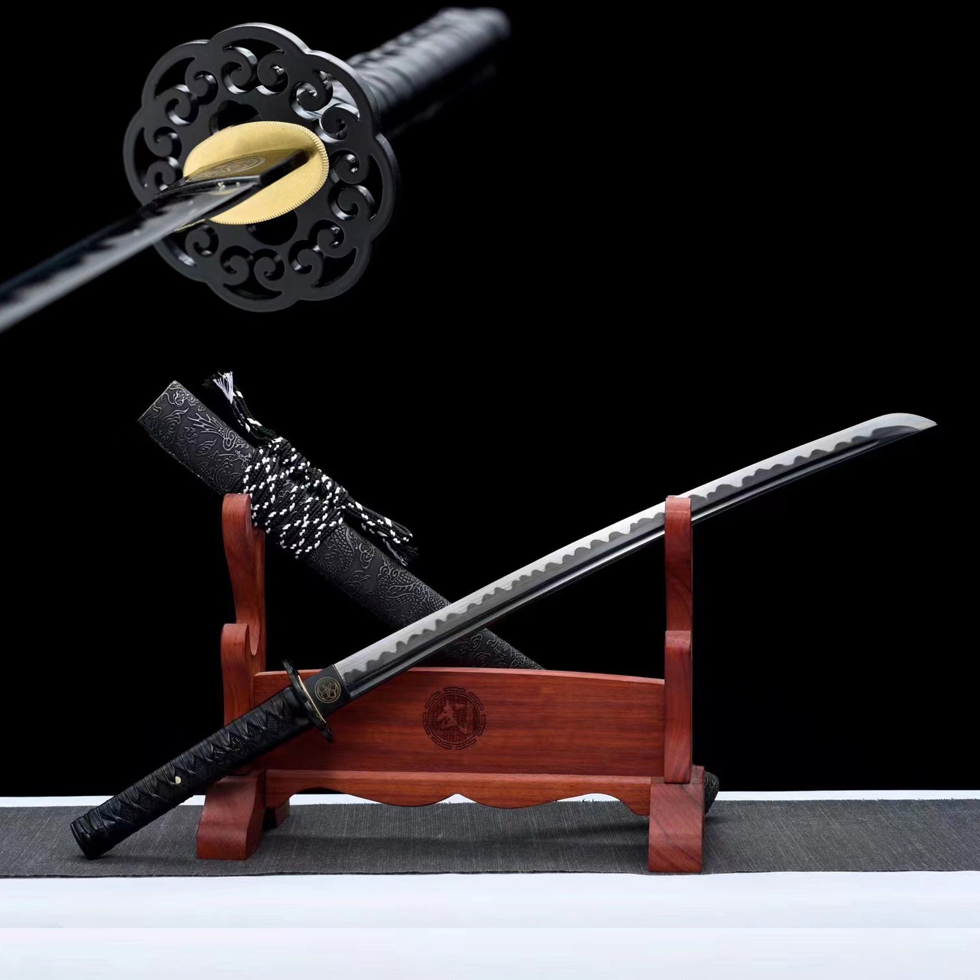 【R&B】Katana Black Blade Katana (1060 carbon steel) – Katana Canada