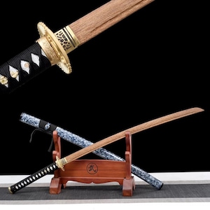 Wooden katana Hand-forged Japanese samurai anime wooden knife katana  Rosewood Samurai Sword