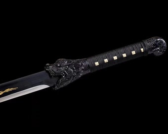 Makoto Hand-Forged Katana Samurai Sword - 42" Overall, 1045 Carbon Steel, Dragon Head Handle