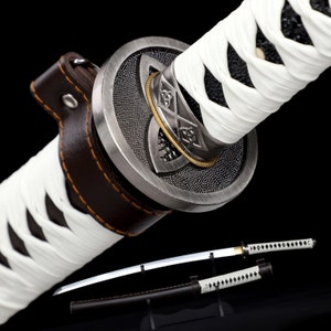 Met de hand gesmeed Japans katana samoeraizwaard met rug van 1060 staal