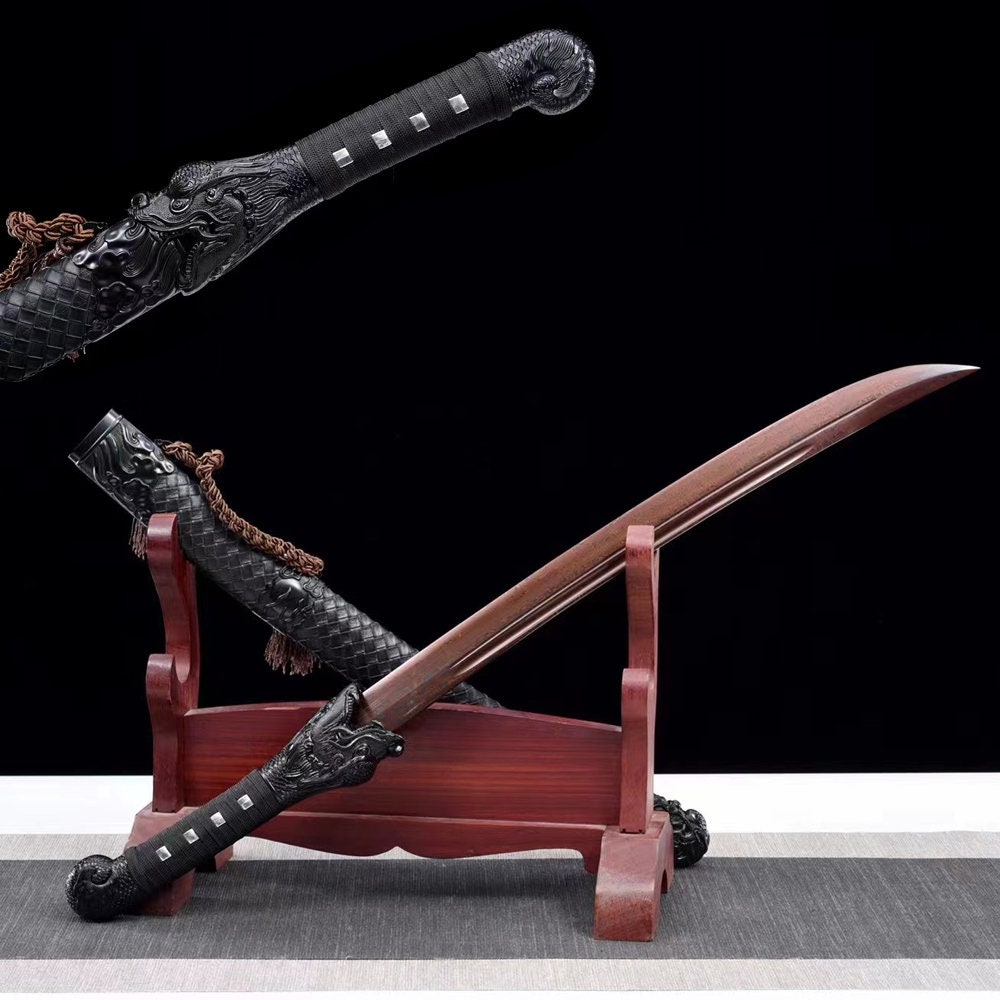 Handmade Japanese Samurai Sword Medium full tang katana dragon katana swords real