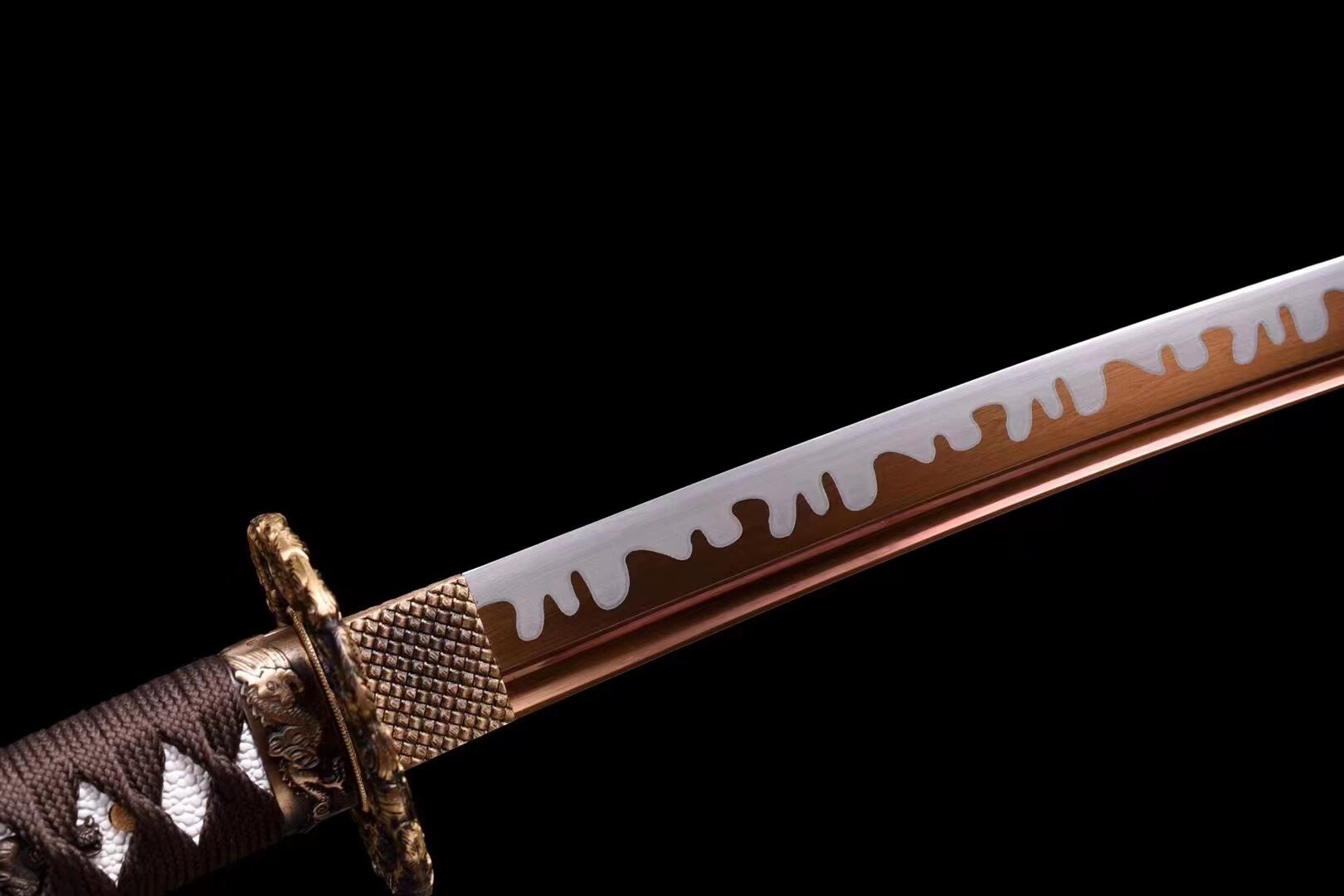  LSWYBJ Hand-Forged Full Tang Japanese Katana 1060 Steel  Samurai Sword Katana Sword Real Anime Sword : Sports & Outdoors